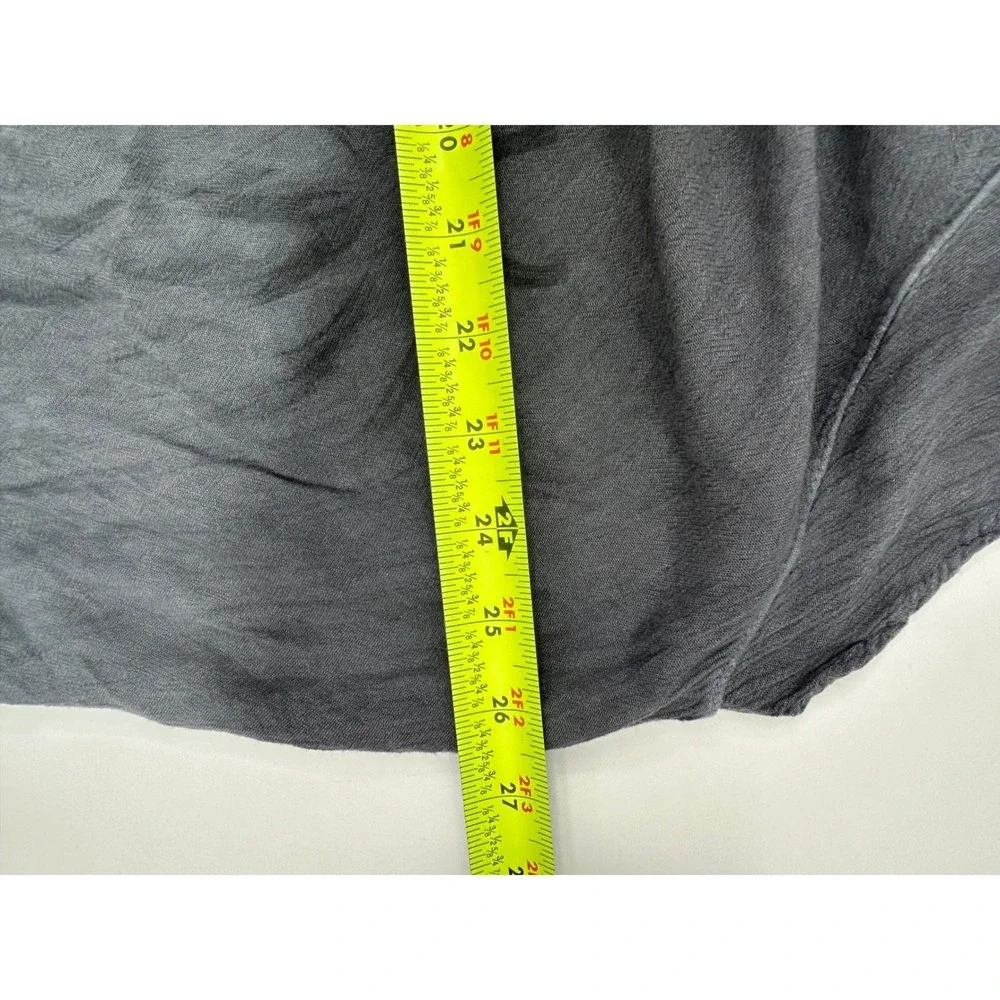Exist Womens One Size Gray Yellow Ombre Palm Tree Sharkbite Hem Boho Dress - Picture 4 of 6